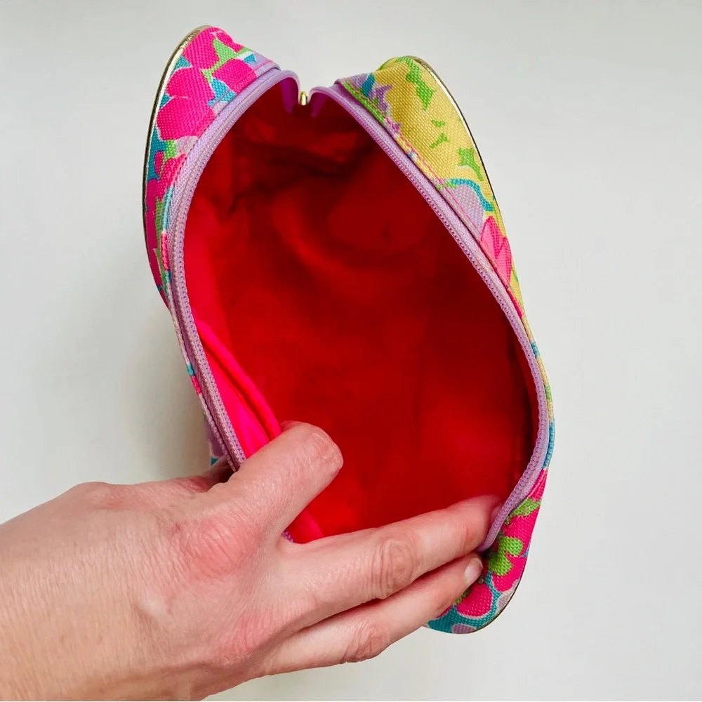 🎯3/$10 Lilly Pulitzer for Estee Lauder Floral Cosmetic Bag Vibrant Multicolor